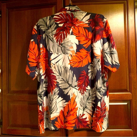 Tommy Bahama 100% Silk Shirt Men’s Size XXL (2X) Ferona Fronds 5459 Coastline